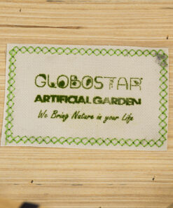 GloboStar® Artificial Garden FOLEGANDROS 20301 Διακοσμητικό Πλεκτό Καλάθι – Κασπώ Γλάστρα – Flower Pot Μπεζ με Καφέ Φ25cm x Υ37cm