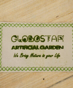 GloboStar® Artificial Garden FOLEGANDROS 20302 Διακοσμητικό Πλεκτό Καλάθι – Κασπώ Γλάστρα – Flower Pot Μπεζ με Καφέ Φ32cm x Υ59cm