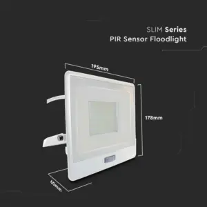 LED Προβολέας με Ανιχνευτή Κίνησης 50W V-TAC PRO Samsung Chip 100° 4000lm Λευκός με 1m καλώδιο IP65 Ψυχρό 6500K – 20303