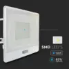 LED Προβολέας με Ανιχνευτή Κίνησης 50W V-TAC PRO Samsung Chip 100° 4000lm Λευκός με 1m καλώδιο IP65 Ψυχρό 6500K – 20303