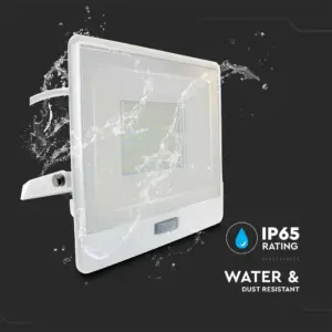 LED Προβολέας με Ανιχνευτή Κίνησης 50W V-TAC PRO Samsung Chip 100° 4000lm Λευκός με 1m καλώδιο IP65 Ψυχρό 6500K – 20303
