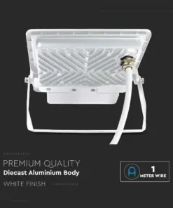 LED Προβολέας με Ανιχνευτή Κίνησης 50W V-TAC PRO Samsung Chip 100° 4000lm Λευκός με 1m καλώδιο IP65 Ψυχρό 6500K – 20303