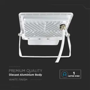 LED Προβολέας με Ανιχνευτή Κίνησης 50W V-TAC PRO Samsung Chip 100° 4000lm Λευκός με 1m καλώδιο IP65 Ψυχρό 6500K – 20303