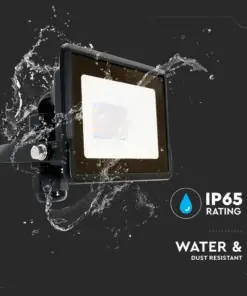 LED Προβολέας 10W V-TAC PRO Samsung Chip Μαύρος 100° 735lm Αδιάβροχος IP65 Θερμό 3000K – 20304