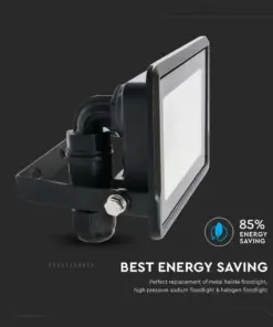 LED Προβολέας 20W V-TAC PRO Samsung Chip Μαύρος 100° 1510lm Αδιάβροχος IP65 Θερμό 3000K – 20307