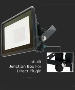 LED Προβολέας 20W V-TAC PRO Samsung Chip Μαύρος 100° 1510lm Αδιάβροχος IP65 Θερμό 3000K – 20307