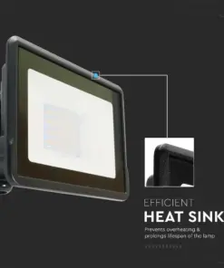 LED Προβολέας 20W V-TAC PRO Samsung Chip Μαύρος 100° 1510lm Αδιάβροχος IP65 Θερμό 3000K – 20307