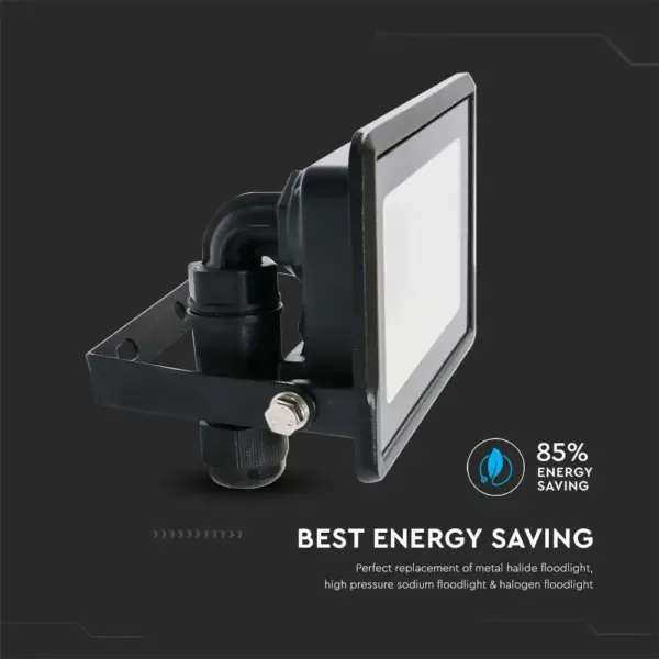 LED Προβολέας 30W V-TAC PRO Samsung Chip Μαύρος 100° 3240lm Αδιάβροχος IP65 Θερμό 3000K – 20310
