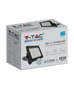LED Προβολέας 50W V-TAC PRO Samsung Chip Μαύρος 100° 4000lm Αδιάβροχος IP65 Θερμό 3000K – 20313