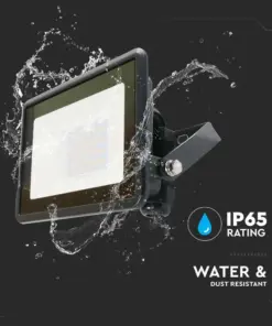 LED Προβολέας 50W V-TAC PRO Samsung Chip Μαύρος 100° 4000lm Αδιάβροχος IP65 Θερμό 3000K – 20313