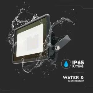 LED Προβολέας 50W V-TAC PRO Samsung Chip Μαύρος 100° 4000lm Αδιάβροχος IP65 Θερμό 3000K – 20313