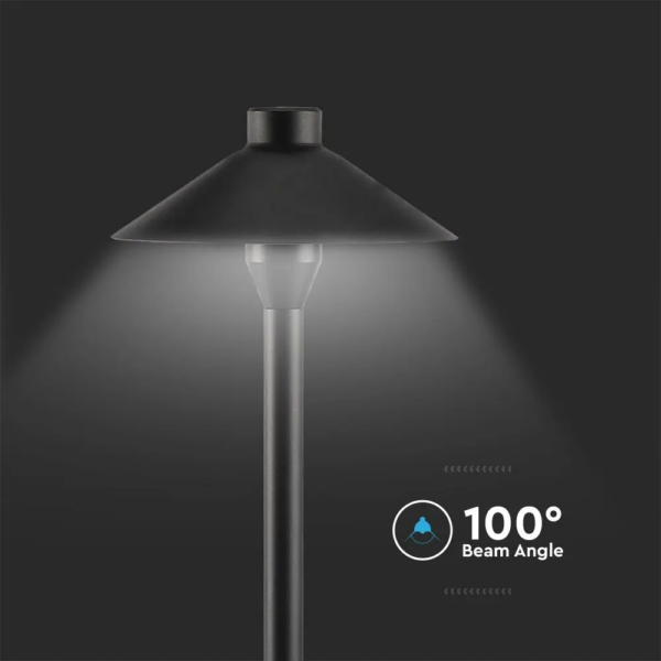 LED Φωτιστικό Καρφί Κήπου Μαύρο 7W V-TAC PRO Samsung Chip IP65 Θερμό 3000K – 20316