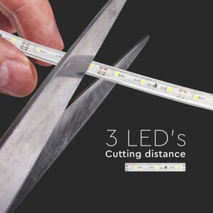 LED Ταινία 5W V-TAC Dimmable 420lm/m Αδιάβροχη IP65 Μπλε 5 Μέτρα – 212035