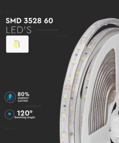 LED Ταινία 5W V-TAC Dimmable 420lm/m Αδιάβροχη IP65 Μπλε 5 Μέτρα – 212035