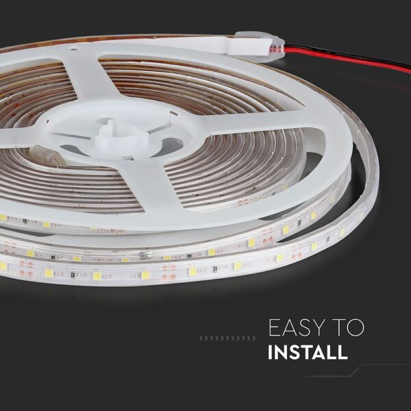 LED Ταινία 5W V-TAC Dimmable 420lm/m Αδιάβροχη IP65 Μπλε 5 Μέτρα – 212035