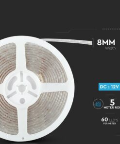 LED Ταινία 5W V-TAC Dimmable 420lm/m Αδιάβροχη IP65 Μπλε 5 Μέτρα – 212035