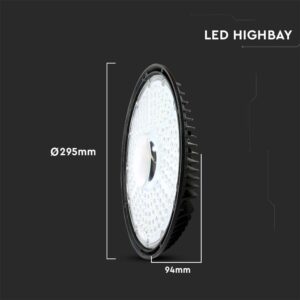 LED Καμπάνα Μαύρη 150W V-TAC PRO Samsung Chip 90° 17300lm IP65 Φυσικό 4000K – 20321