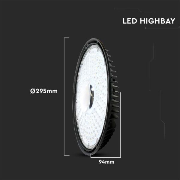 LED Καμπάνα Μαύρη 150W V-TAC PRO Samsung Chip 90° 17300lm IP65 Φυσικό 4000K – 20321