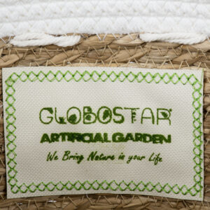 GloboStar® Artificial Garden SARDINIA 20335 ΣΕΤ 3 Διακοσμητικά Πλεκτά Καλάθια – Κασπώ Γλάστρες – Flower Pots Μπεζ με Μακραμέ A:Φ25cm x Υ20cm B:Φ30cm x Υ27cm C:Φ35cm x Υ30cm