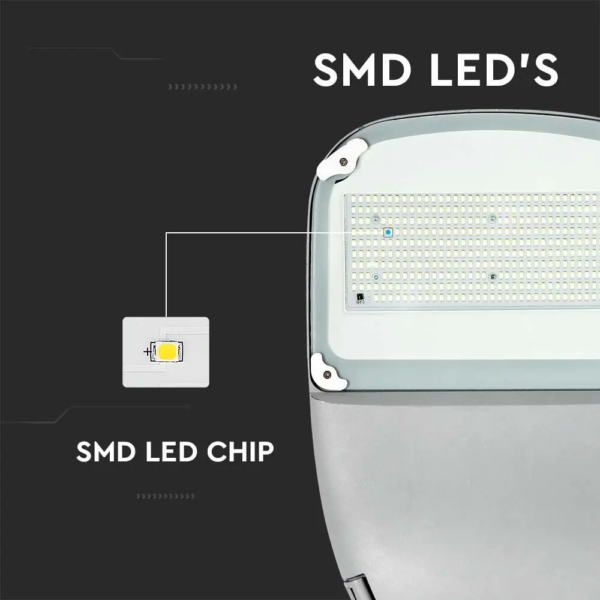 LED Ηλιακό Φωτιστικό Δρόμου 50W V-TAC PRO Samsung Chip 120° 3000lm Γκρι IP65 Ψυχρό 6400K για Ιστό & Τοίχο με Τηλεχειριστήριο – 20341