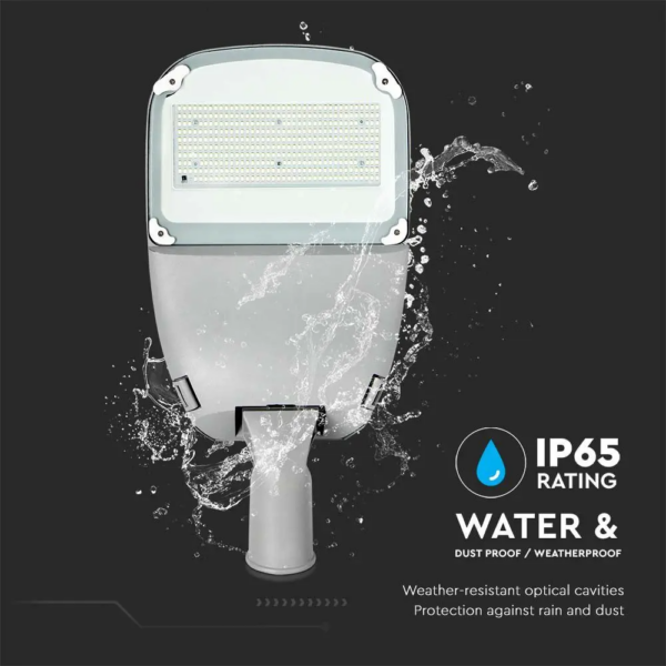 LED Ηλιακό Φωτιστικό Δρόμου 50W V-TAC PRO Samsung Chip 120° 3000lm Γκρι IP65 Ψυχρό 6400K για Ιστό & Τοίχο με Τηλεχειριστήριο – 20341