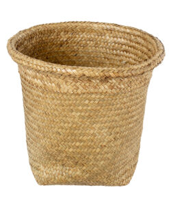 GloboStar® Artificial Garden CECILIA 20343 Διακοσμητικό Ψάθινο Καλάθι – Κασπώ Γλάστρα – Flower Pot Μπεζ Φ26cm x Υ26cm