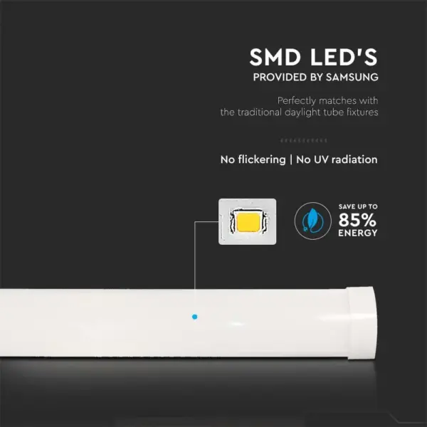 LED Πρισματικό Γραμμικό Φωτιστικό 30cm 10W V-TAC PRO Samsung Chip 1000lm 120° Θερμό 3000K – 20344