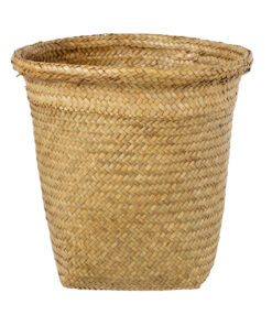 GloboStar® Artificial Garden CECILIA 20344 Διακοσμητικό Ψάθινο Καλάθι – Κασπώ Γλάστρα – Flower Pot Μπεζ Φ30cm x Υ30cm