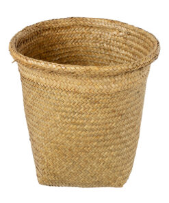 GloboStar® Artificial Garden CECILIA 20344 Διακοσμητικό Ψάθινο Καλάθι – Κασπώ Γλάστρα – Flower Pot Μπεζ Φ30cm x Υ30cm