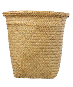 GloboStar® Artificial Garden CECILIA 20344 Διακοσμητικό Ψάθινο Καλάθι – Κασπώ Γλάστρα – Flower Pot Μπεζ Φ30cm x Υ30cm