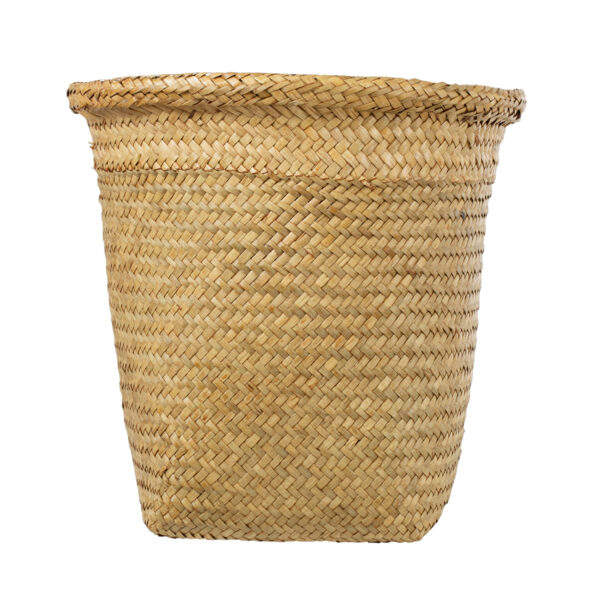 GloboStar® Artificial Garden CECILIA 20344 Διακοσμητικό Ψάθινο Καλάθι – Κασπώ Γλάστρα – Flower Pot Μπεζ Φ30cm x Υ30cm