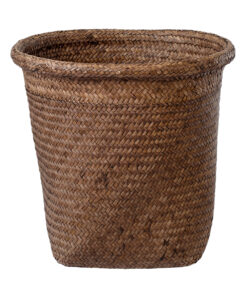 GloboStar® Artificial Garden SKIATHOS 20347 Διακοσμητικό Ψάθινο Καλάθι – Κασπώ Γλάστρα – Flower Pot Καφέ Φ30cm x Υ30cm