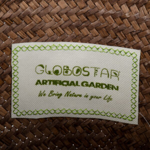 GloboStar® Artificial Garden SKIATHOS 20347 Διακοσμητικό Ψάθινο Καλάθι – Κασπώ Γλάστρα – Flower Pot Καφέ Φ30cm x Υ30cm