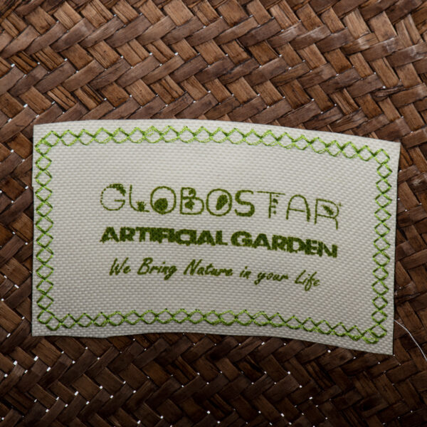 GloboStar® Artificial Garden SKIATHOS 20347 Διακοσμητικό Ψάθινο Καλάθι – Κασπώ Γλάστρα – Flower Pot Καφέ Φ30cm x Υ30cm
