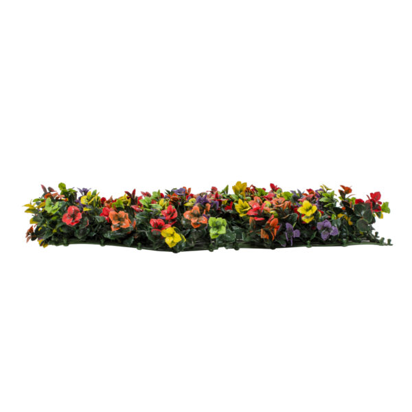 GloboStar® Artificial Garden FICUS GINSENG 20348 Τεχνητό Διακοσμητικό Πάνελ Φυλλωσιάς – Κάθετος Κήπος σύνθεση Πολύχρωμος Φίκος Τζίνσενγκ Μ50 x Π50 x Υ9cm