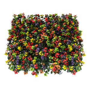 GloboStar® Artificial Garden FICUS GINSENG 20348 Τεχνητό Διακοσμητικό Πάνελ Φυλλωσιάς – Κάθετος Κήπος σύνθεση Πολύχρωμος Φίκος Τζίνσενγκ Μ50 x Π50 x Υ9cm