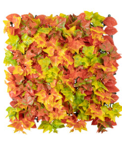 GloboStar® Artificial Garden AUTUMN MAPLE 20349 Τεχνητό Διακοσμητικό Πάνελ Φυλλωσιάς – Κάθετος Κήπος σύνθεση Φθινοπωρινός Σφένδαμος Μ50 x Π50 x Υ10cm