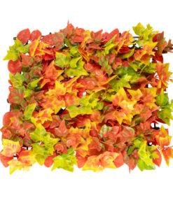 GloboStar® Artificial Garden AUTUMN MAPLE 20349 Τεχνητό Διακοσμητικό Πάνελ Φυλλωσιάς – Κάθετος Κήπος σύνθεση Φθινοπωρινός Σφένδαμος Μ50 x Π50 x Υ10cm