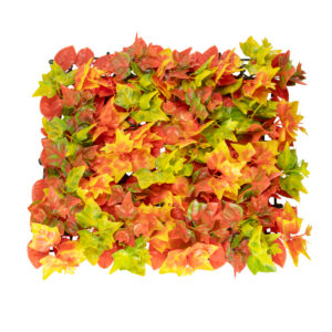 GloboStar® Artificial Garden AUTUMN MAPLE 20349 Τεχνητό Διακοσμητικό Πάνελ Φυλλωσιάς – Κάθετος Κήπος σύνθεση Φθινοπωρινός Σφένδαμος Μ50 x Π50 x Υ10cm