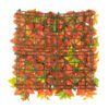 GloboStar® Artificial Garden AUTUMN MAPLE 20349 Τεχνητό Διακοσμητικό Πάνελ Φυλλωσιάς – Κάθετος Κήπος σύνθεση Φθινοπωρινός Σφένδαμος Μ50 x Π50 x Υ10cm