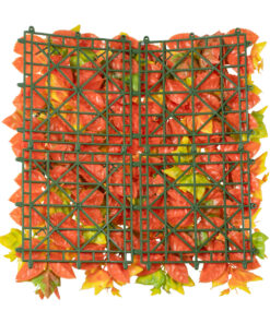GloboStar® Artificial Garden AUTUMN MAPLE 20349 Τεχνητό Διακοσμητικό Πάνελ Φυλλωσιάς – Κάθετος Κήπος σύνθεση Φθινοπωρινός Σφένδαμος Μ50 x Π50 x Υ10cm