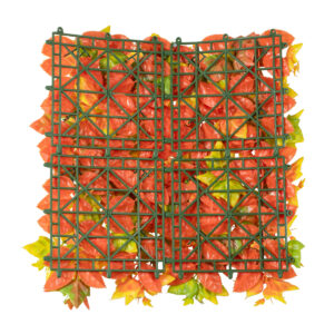 GloboStar® Artificial Garden AUTUMN MAPLE 20349 Τεχνητό Διακοσμητικό Πάνελ Φυλλωσιάς – Κάθετος Κήπος σύνθεση Φθινοπωρινός Σφένδαμος Μ50 x Π50 x Υ10cm