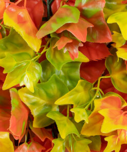 GloboStar® Artificial Garden AUTUMN MAPLE 20349 Τεχνητό Διακοσμητικό Πάνελ Φυλλωσιάς – Κάθετος Κήπος σύνθεση Φθινοπωρινός Σφένδαμος Μ50 x Π50 x Υ10cm