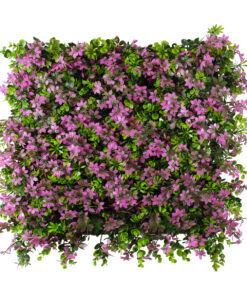 GloboStar® Artificial Garden CYPHEA HYSSOPIFOLIA 20350 Τεχνητό Διακοσμητικό Πάνελ Λουλουδιών – Κάθετος Κήπος σύνθεση Άνθος Κουφέας Μ50 x Π50 x Υ11cm