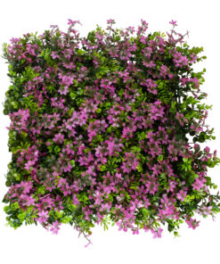 GloboStar® Artificial Garden CYPHEA HYSSOPIFOLIA 20350 Τεχνητό Διακοσμητικό Πάνελ Λουλουδιών – Κάθετος Κήπος σύνθεση Άνθος Κουφέας Μ50 x Π50 x Υ11cm