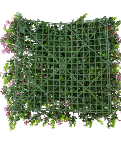 GloboStar® Artificial Garden CYPHEA HYSSOPIFOLIA 20350 Τεχνητό Διακοσμητικό Πάνελ Λουλουδιών – Κάθετος Κήπος σύνθεση Άνθος Κουφέας Μ50 x Π50 x Υ11cm