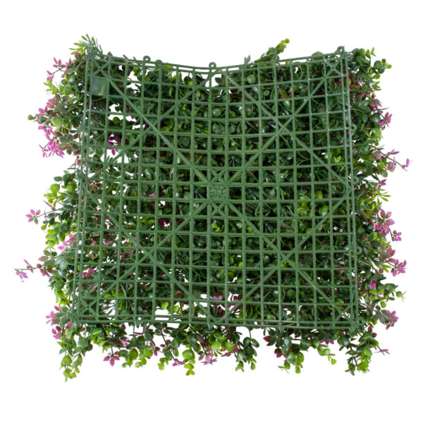 GloboStar® Artificial Garden CYPHEA HYSSOPIFOLIA 20350 Τεχνητό Διακοσμητικό Πάνελ Λουλουδιών – Κάθετος Κήπος σύνθεση Άνθος Κουφέας Μ50 x Π50 x Υ11cm