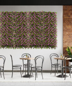 GloboStar® Artificial Garden CYPHEA HYSSOPIFOLIA 20350 Τεχνητό Διακοσμητικό Πάνελ Λουλουδιών – Κάθετος Κήπος σύνθεση Άνθος Κουφέας Μ50 x Π50 x Υ11cm