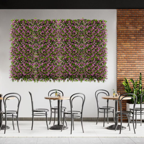GloboStar® Artificial Garden CYPHEA HYSSOPIFOLIA 20350 Τεχνητό Διακοσμητικό Πάνελ Λουλουδιών – Κάθετος Κήπος σύνθεση Άνθος Κουφέας Μ50 x Π50 x Υ11cm