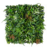 GloboStar® Artificial Garden JUNGLE FERN 20351 Τεχνητό Διακοσμητικό Πάνελ Φυλλωσιάς – Κάθετος Κήπος σύνθεση Ζούγκλα Φτέρης Μ100 x Π100 x Υ20cm